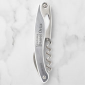 Trauzeuge Name Datum Faux-Metallstruktur Kellnermesser (Rückseite)