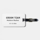 Trauzeuge Name Datum Junggesellenabschied Gepäckanhänger (Rückseite horizontal)