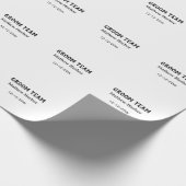 Trauzeuge Name Datum Junggesellenabschied Geschenkpapier (Ecke)