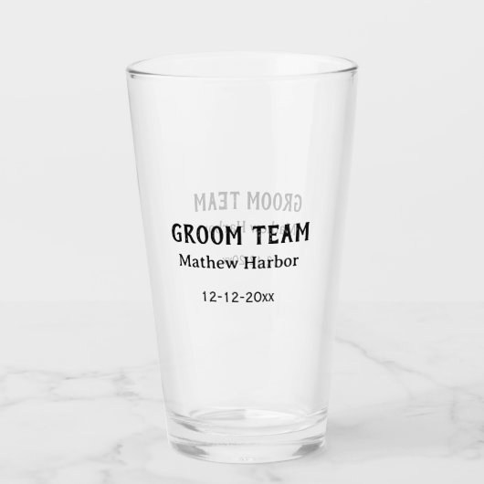Trauzeuge Name Datum Junggesellenabschied Glas (Vorderseite)