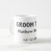 Trauzeuge Name Datum Junggesellenabschied Kaffeetasse (Vorderseite Links)