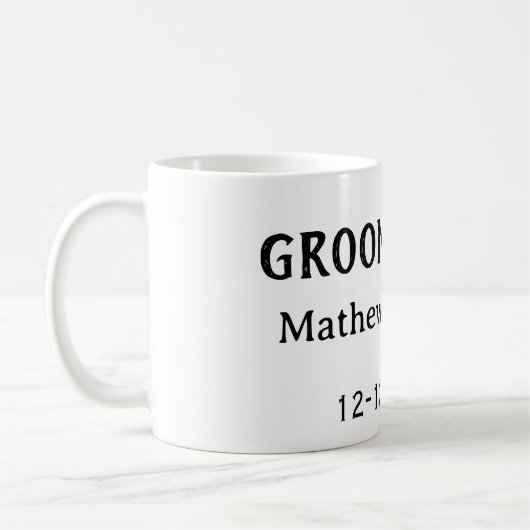 Trauzeuge Name Datum Junggesellenabschied Kaffeetasse (Links)