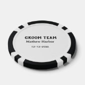 Trauzeuge Name Datum Junggesellenabschied Pokerchips (Einzeln)