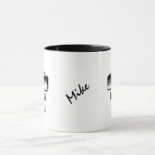 Trauzeuge Name Funny Black Googles Wedding Tasse (Zentrum)