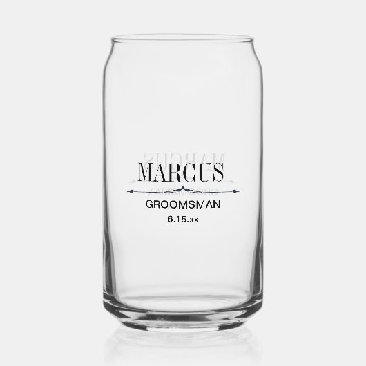 Trauzeuge Name Hochzeitdatum Dosenglas (Vorderseite)