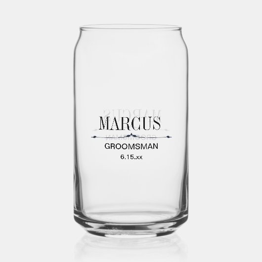 Trauzeuge Name Hochzeitdatum Dosenglas (Rückseite)