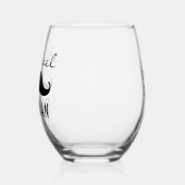 Trauzeuge Name Mustache Hochzeitdatum Weinglas Ohne Stiel (Links)