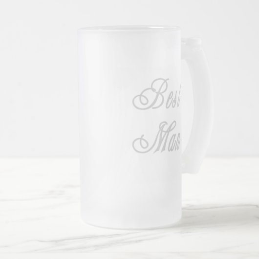 Trauzeuge-noble Grau Mattglas Bierglas (VorderseiteRechts)