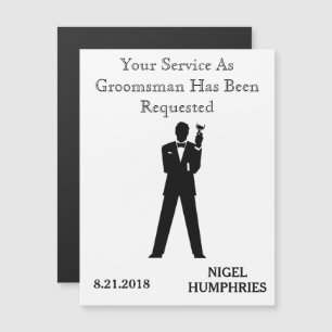 Trauzeuge oder Brautführer Erinnerung Magneteinladung