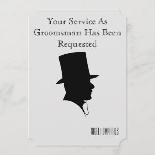 Trauzeuge oder Brautjungfer Einladung