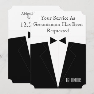 Trauzeuge oder Brautjungfer Einladung