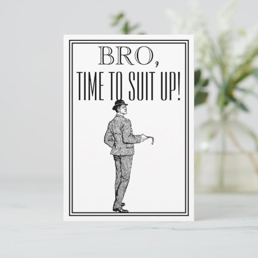 Trauzeuge-oder Trauzeuge-Antrag-Vintage Einladung (Stehend Vorderseite)