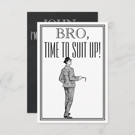 Trauzeuge-oder Trauzeuge-Antrag-Vintage Einladung (Vorne/Hinten)