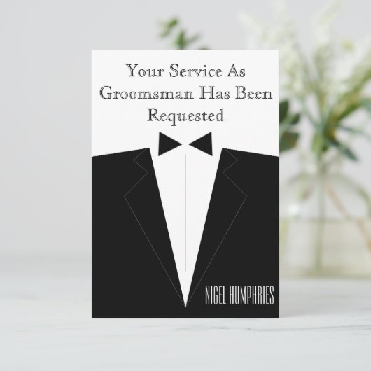 Trauzeuge oder Trauzeuge Einladung (Stehend Vorderseite)