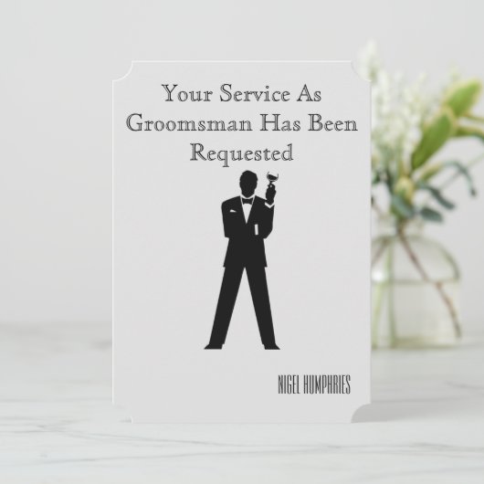 Trauzeuge oder Trauzeuge Einladung (Stehend Vorderseite)