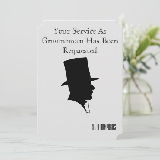 Trauzeuge oder Trauzeuge Einladung (Stehend Vorderseite)