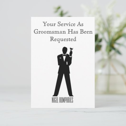 Trauzeuge oder Trauzeuge Einladung (Stehend Vorderseite)