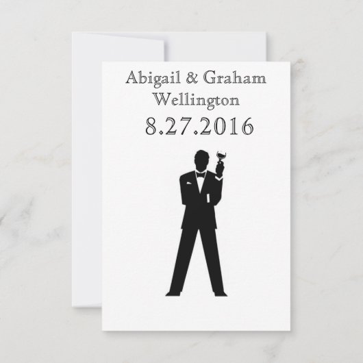 Trauzeuge oder Trauzeuge Einladung (Rückseite)