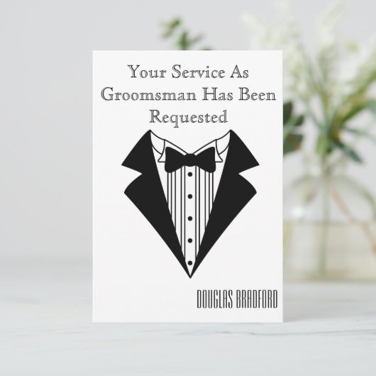 Trauzeuge oder Trauzeuge Einladung (Stehend Vorderseite)