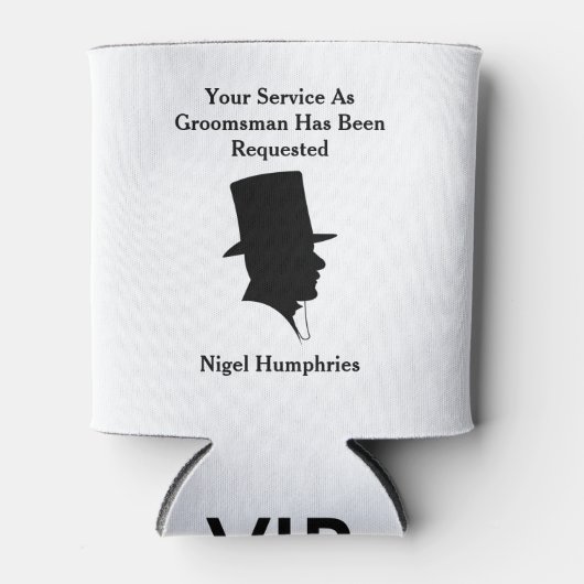 Trauzeuge oder Trauzeuge Einladung Dosenkühler (Vorderseite)