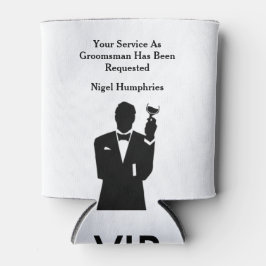 Trauzeuge oder Trauzeuge Einladung Dosenkühler