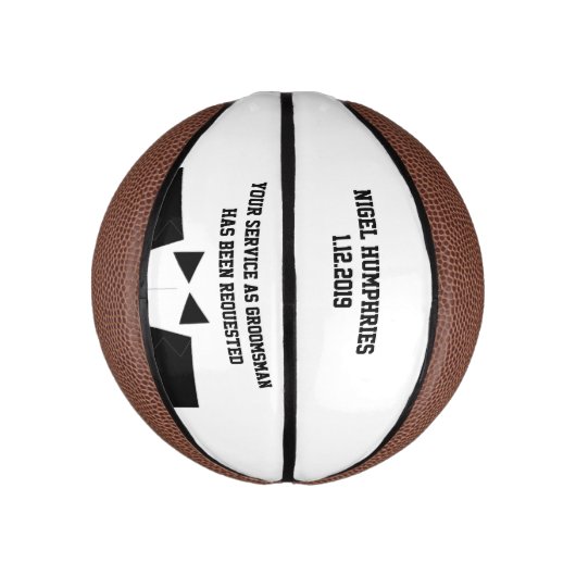 Trauzeuge oder Trauzeuge Einladung Mini Basketball (Vertikal)