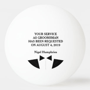 Trauzeuge oder Trauzeuge Einladung Ping Pong Ball Tischtennisball