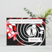 Trauzeuge oder Trauzeuge Einladungskarte Einladung (Stehend Vorderseite)