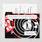 Trauzeuge oder Trauzeuge Einladungskarte Einladung (Vorne/Hinten)