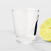 Trauzeuge oder Trauzeuge Hochzeit Black Krawatte T Schnapsglas (Links)