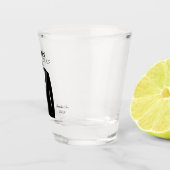 Trauzeuge oder Trauzeuge Hochzeit Black Krawatte T Schnapsglas (Rechts)