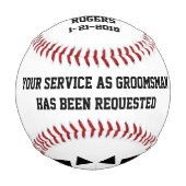 Trauzeuge oder Trauzeuge laden Baseball ein (Vorderseite)