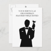 Trauzeuge oder Trauzeuge Postkarte Einladung (Vorne/Hinten)