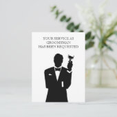 Trauzeuge oder Trauzeuge Postkarte Einladung (Stehend Vorderseite)