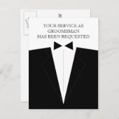 Trauzeuge oder Trauzeuge Postkarte Einladung (Vorne/Hinten)