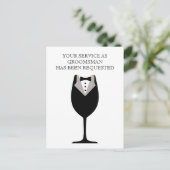 Trauzeuge oder Trauzeuge Postkarte Einladung (Stehend Vorderseite)