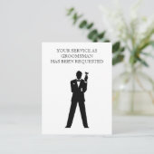 Trauzeuge oder Trauzeuge Postkarte Einladung (Stehend Vorderseite)