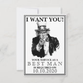 Trauzeuge oder Trauzeuge Vorschlag Einladung (Vorderseite)