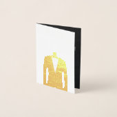 Trauzeuge oder Trauzeuge Vorschlag Einladung Gold (Vorderseite)