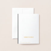 Trauzeuge oder Trauzeuge Vorschlag Einladung Gold (Rückseite mit Umschlag)