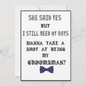 Trauzeuge oder Trauzeuge Vorschlag für Hochzeitsfe Einladung (Vorderseite)