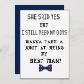 Trauzeuge oder Trauzeuge Vorschlag Hochzeit Einlad Einladung (Vorne/Hinten)