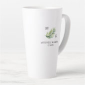 Trauzeuge Palm Leaf Wedding Party Geschenk Milchtasse (Rechte Ecke)