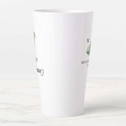 Trauzeuge Palm Leaf Wedding Party Geschenk Milchtasse (Vorderseite)