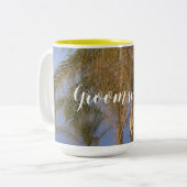 Trauzeuge Palm Trees Hochzeiten Tasse (Vorderseite Links)