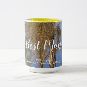 Trauzeuge Palm Trees Personalisierte Mugs Zweifarbige Tasse