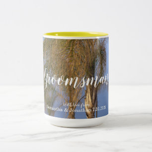 Trauzeuge Palm Trees Personalisierte Mugs Zweifarbige Tasse