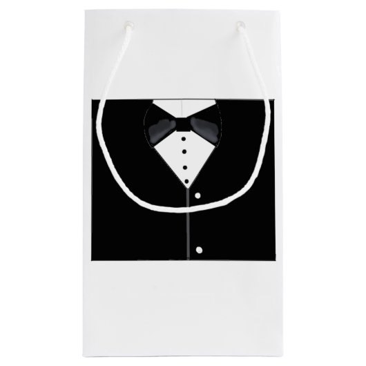 Trauzeuge Personalisiert Black Tuxedo Kleine Gesch Kleine Geschenktüte (Rückseite)