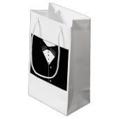 Trauzeuge Personalisiert Black Tuxedo Kleine Gesch Kleine Geschenktüte (Rückseite Schrägansicht)