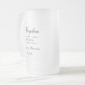 Trauzeuge Personalisiert Mattglas Bierglas (Vorderseite Links)